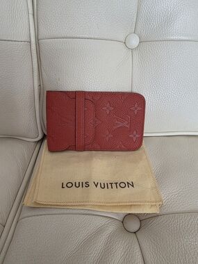 Louis Vuitton Aurore Red Embossed Empreinte Case